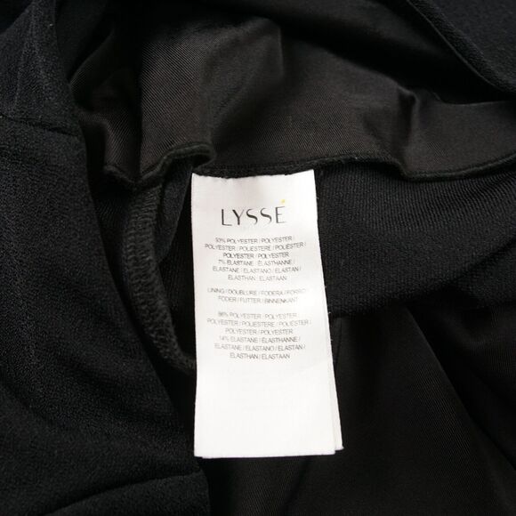 Lysse Black Wide Leg Crop Crochet Crepe Knit Pants Womens Sz S - Picture 6 of 9